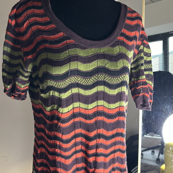 Missoni Signature Multi Colored Print Dress Size 10 - Picture 4 of 6